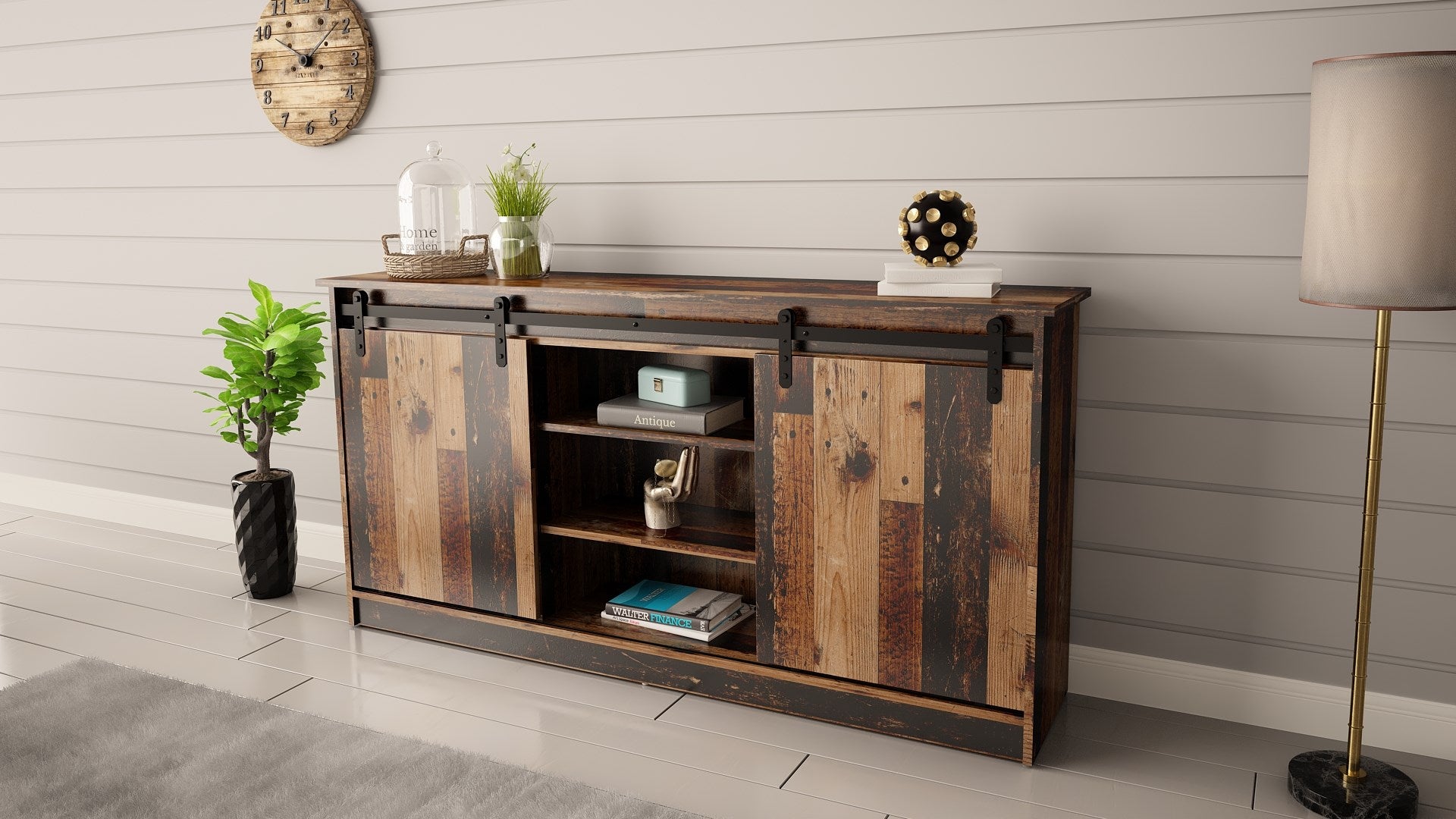 GRANERO Chest of Drawers 160x80x35 Old Wood