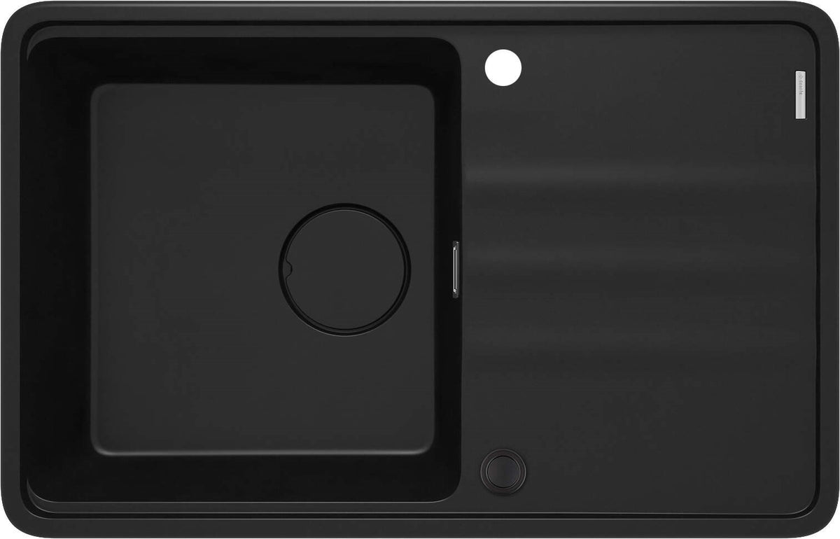 Deante 1-Bowl Granite Sink with Drainer - Matt Black 78x50 cm