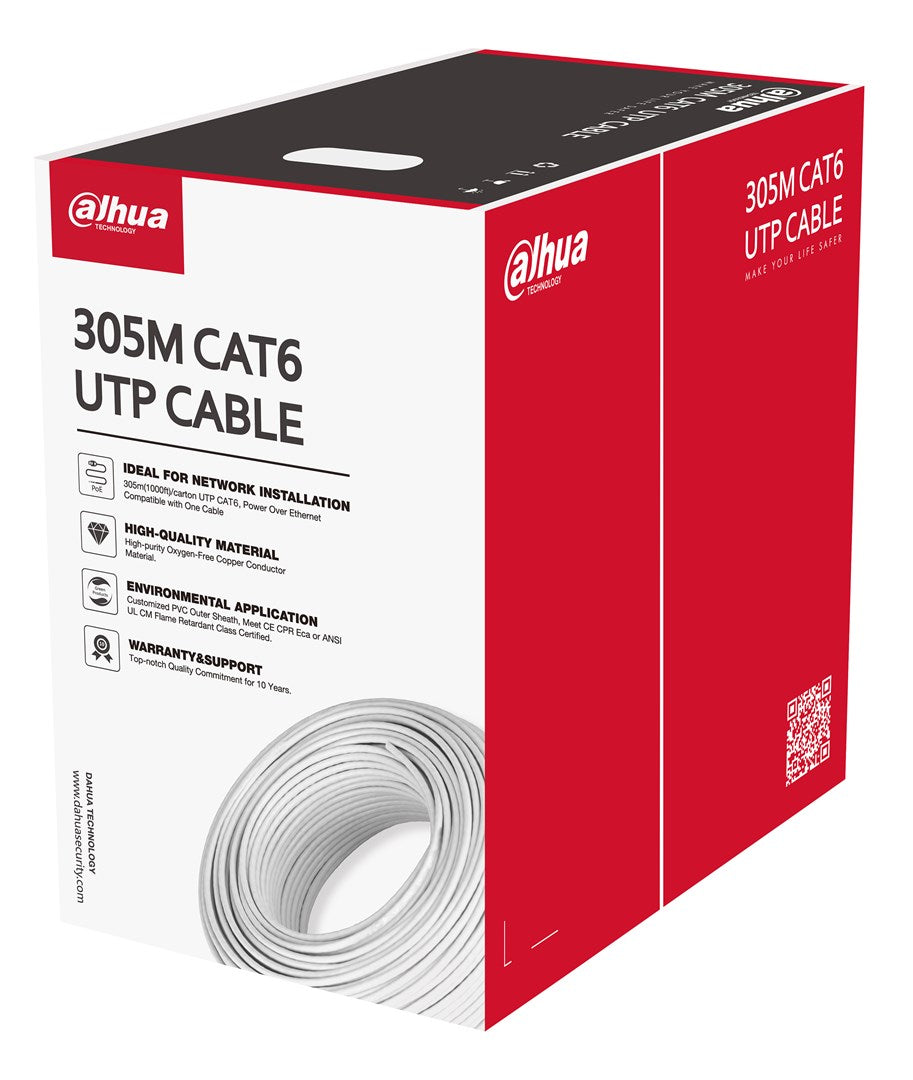 Dahua Technology PFM920I-6UN-C-V2 Networking Cable White 305 m Cat6 U/UTP
