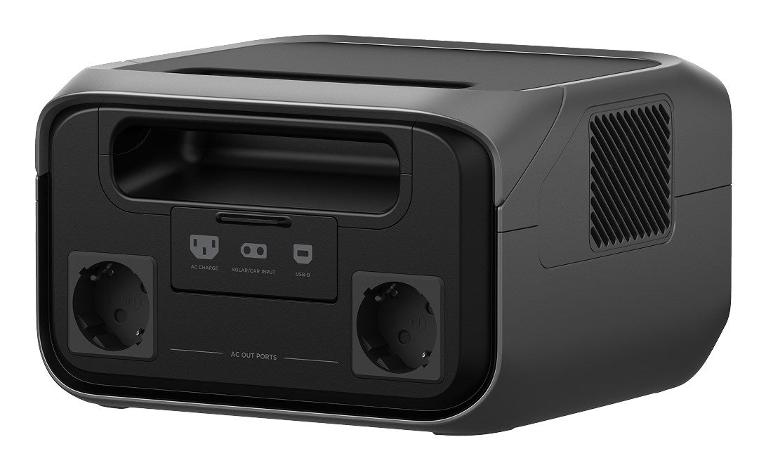 ECOFLOW River 3 PLUS Portable Power Station - 2674 W - 9 Output Ports - Black/Grey