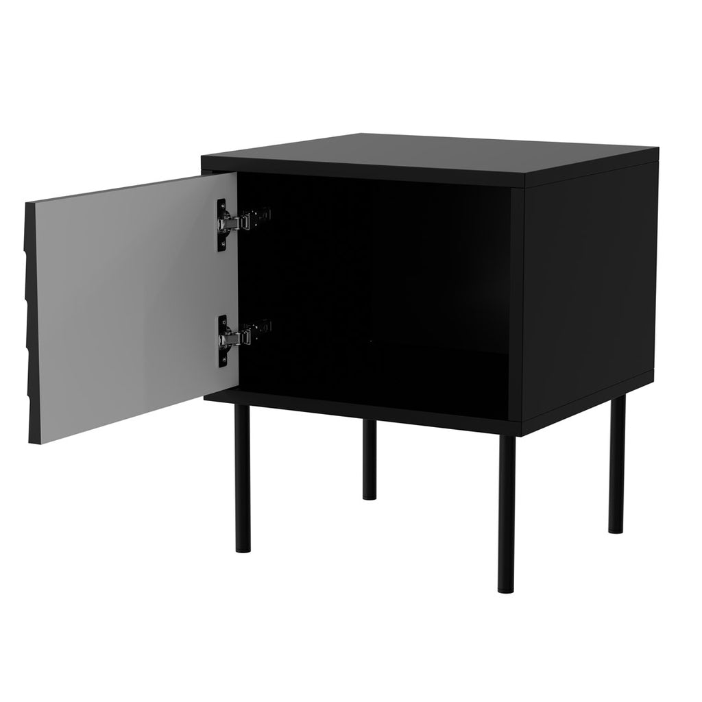 Cama Cortina Bedside Cabinet 2 pcs Black 45x40x51