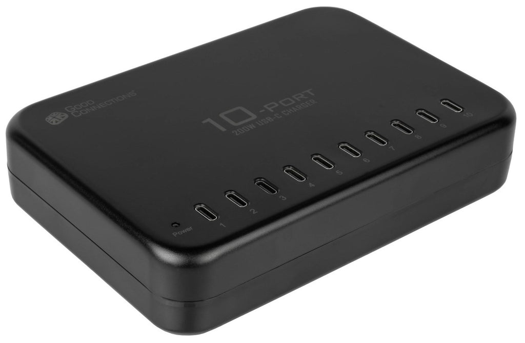 Good Connections USB Desktop Fast Charger 200W 10-Port Black PCA-D007S 10x