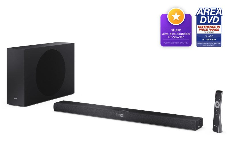 SHARP HT-SBW320 Soundbar Speaker Black 2.1 Channels 360 W