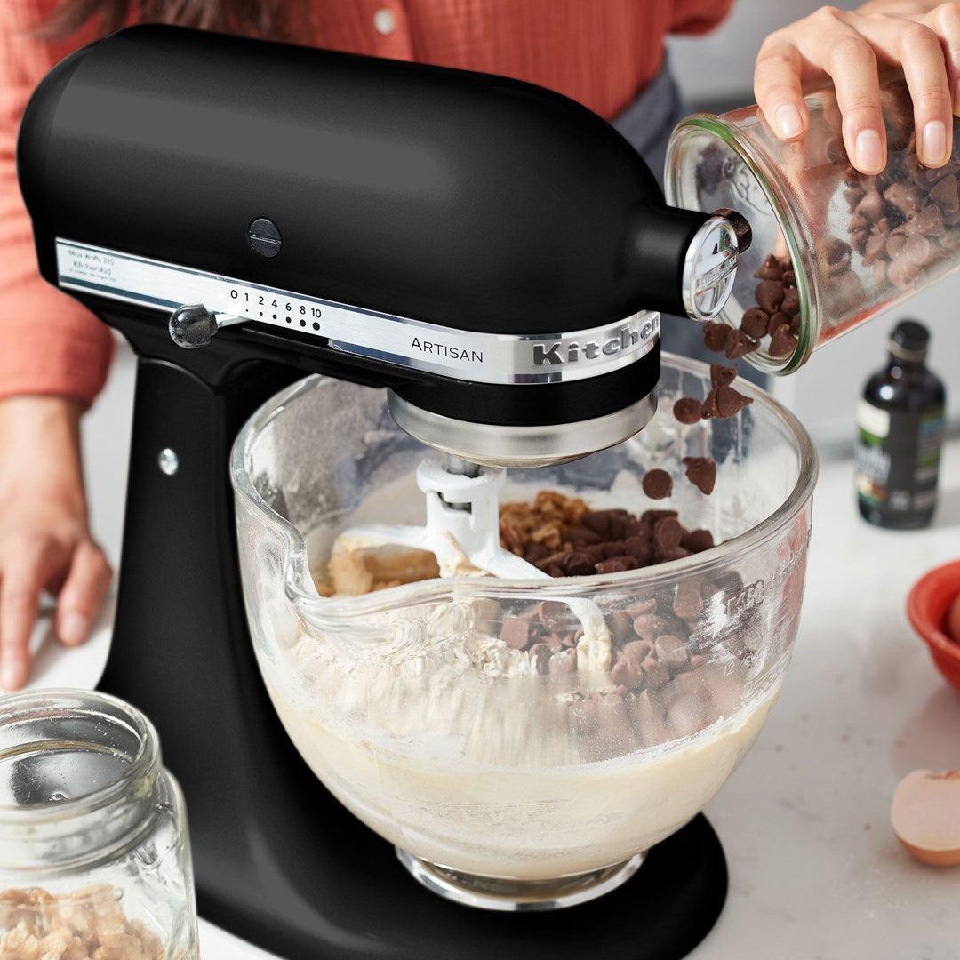 KitchenAid 5KSM175PSEOB mixer Stand mixer 300 W Black  Stainless steel