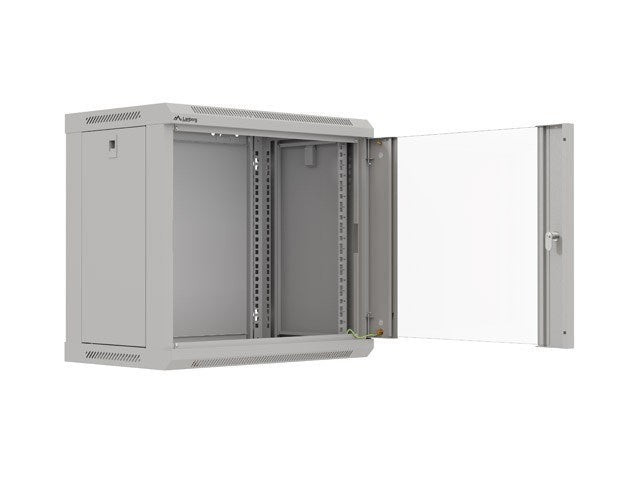 Rack cabinet 19  9U 540x350 grey glass doors