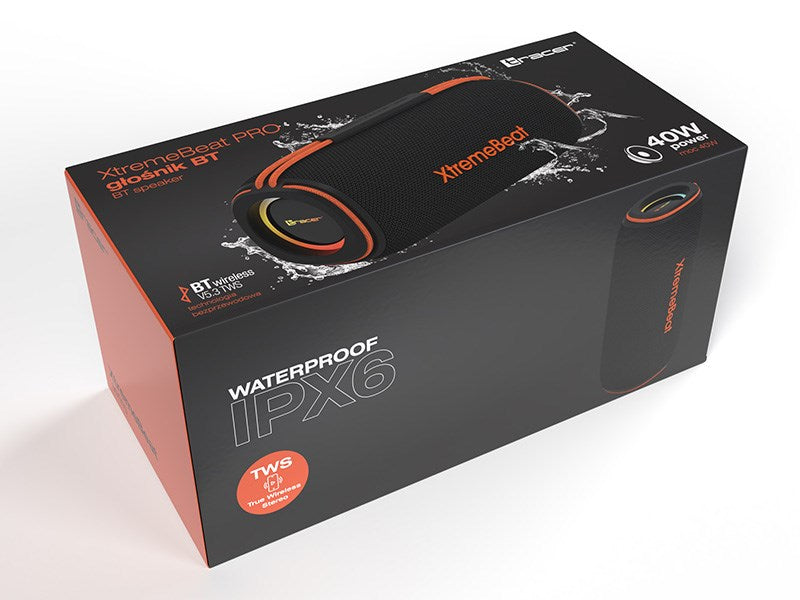 Tracer XtremeBeat Pro TWS Portable Bluetooth Speaker - 40W - Black