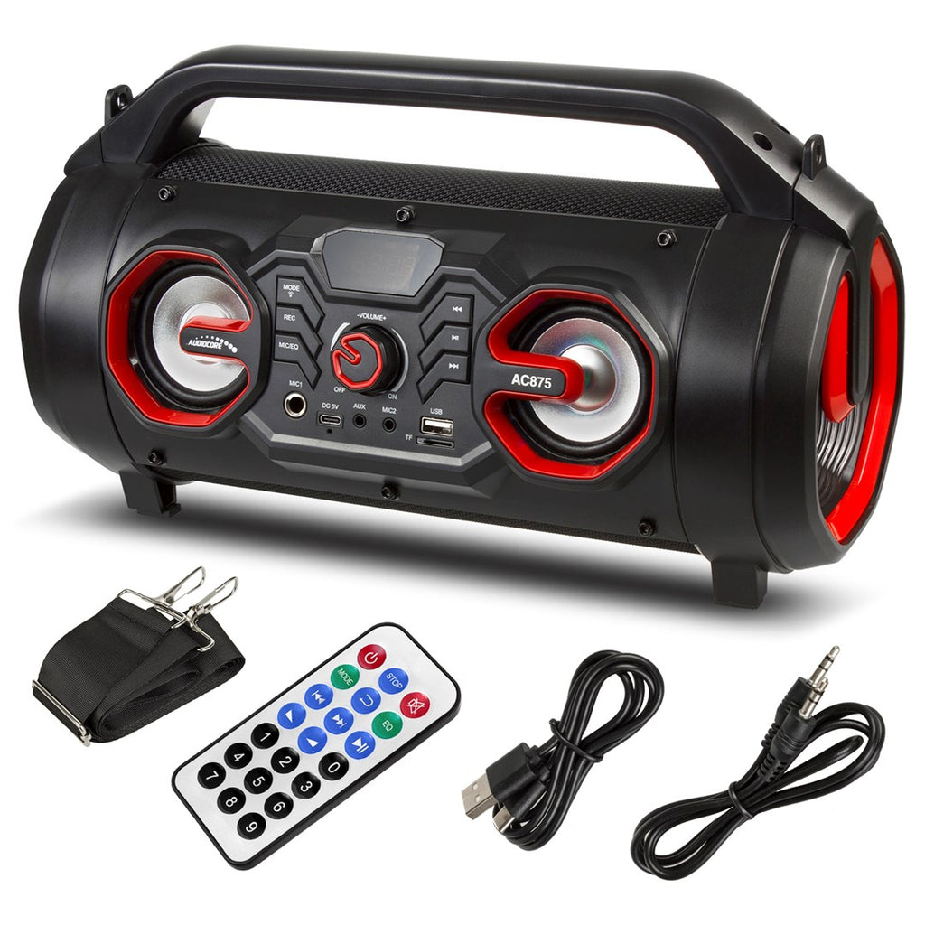 Bazooka Audiocore Portable Speaker Bluetooth 5.0 FM Radio Micro Card SD IPX4 2000mAh AC875
