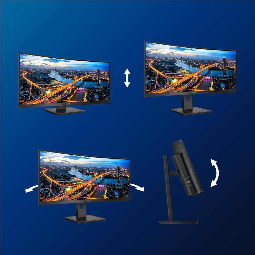 Philips B Line 346B1C/00 Monitor 34" Quad HD 3440x1440 LCD Black