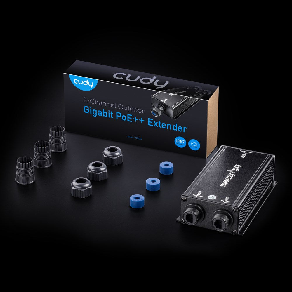 Cudy PoE++ Outdoor Extender Waterproof 2-Channel Gigabit