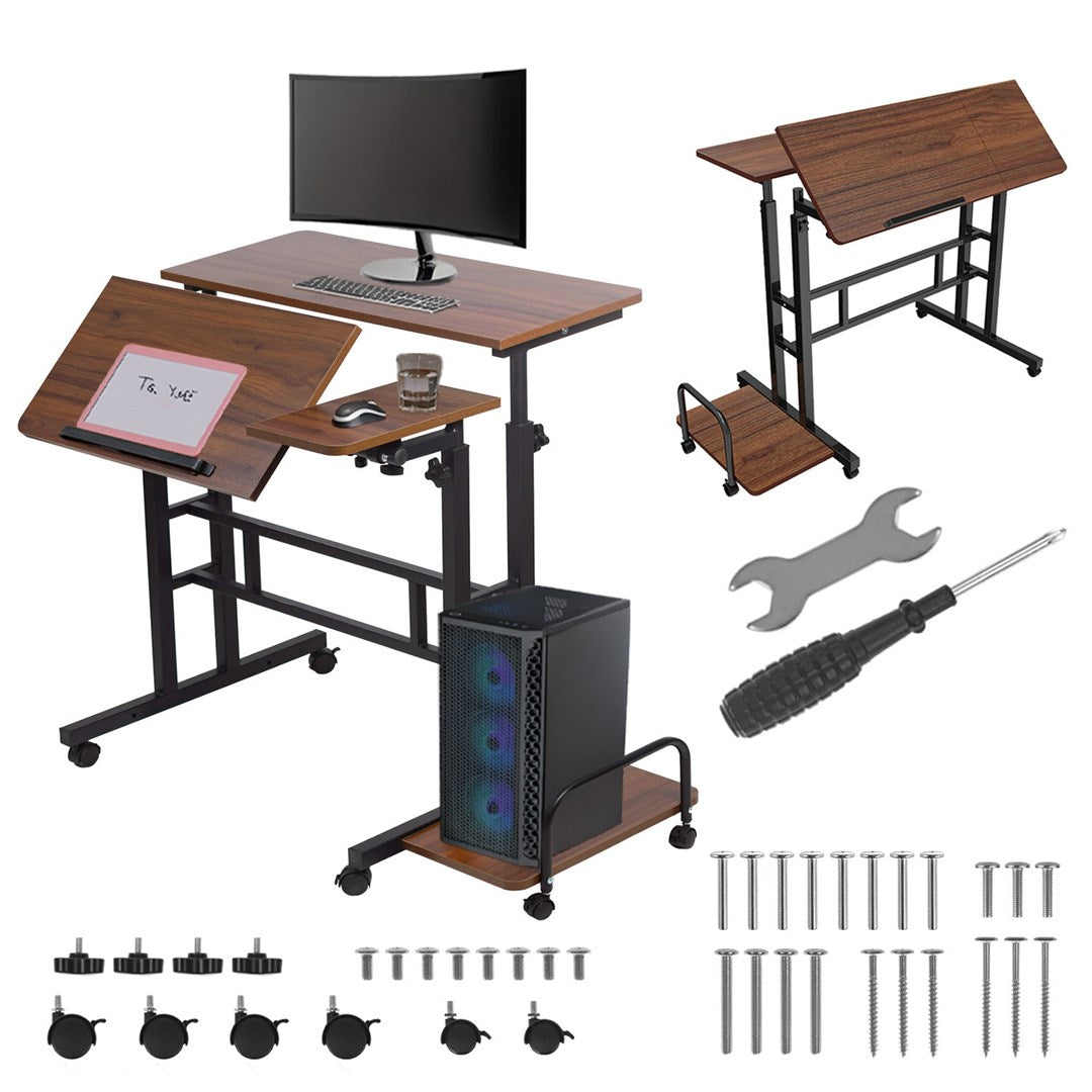 Maclean Mobile Laptop Desk MC-124 B Adjustable Height Black