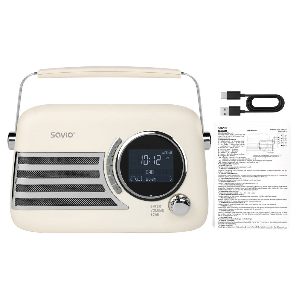 SAVIO RS-04 Portable DAB+ Radio with Bluetooth
