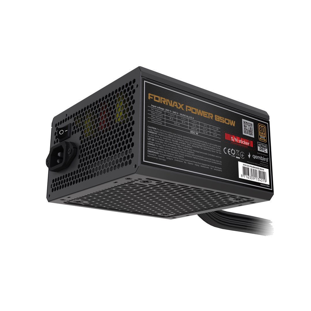 Gembird CCC-PSUBRONZE-850W Power Supply Unit 850W Active PFC 80+Bronze