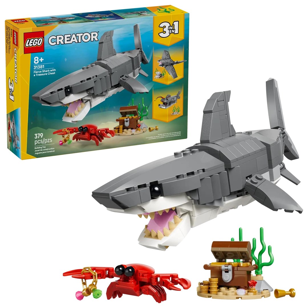 LEGO CREATOR 3 IN 1 Fierce Shark with a Treasure Chest 31381