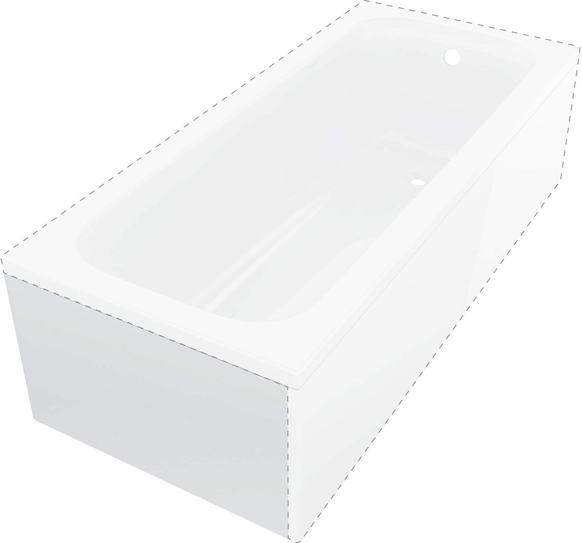 Deante Prizma Bathtub Panel 140-170 cm Short Side