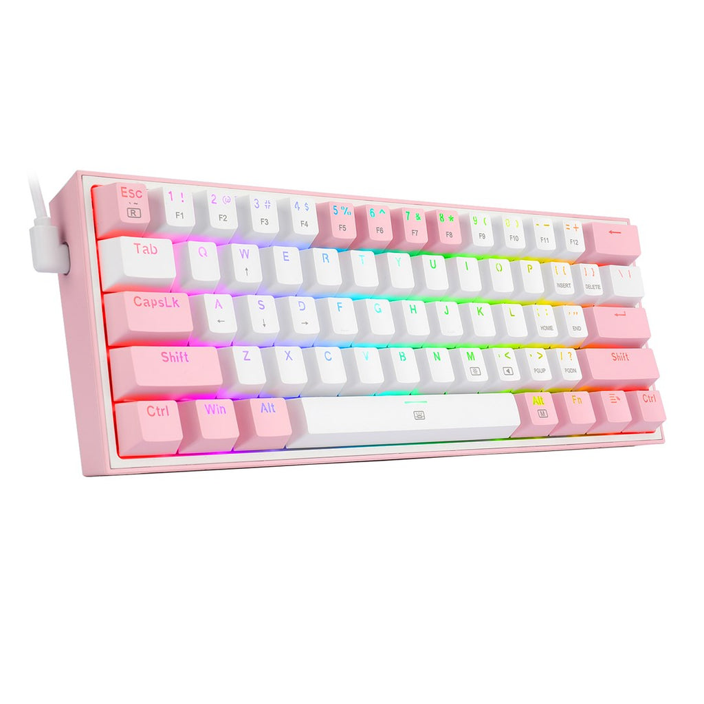 REDRAGON K617-RGB Fizz RGB White/Pink keyboard USB Pink  White