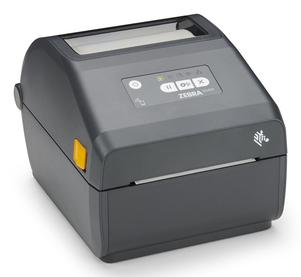 Thermal Transfer Printer ZD421 203 DPI USB USB Host Ethernet BTLE5 EU and UK Cords Swiss Font EZP