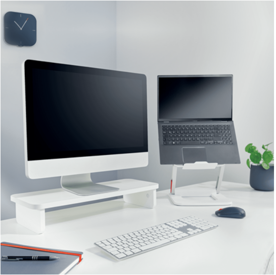 Leitz Flat Screen Desk Mount 61 cm (24") Freestanding White (64340001)