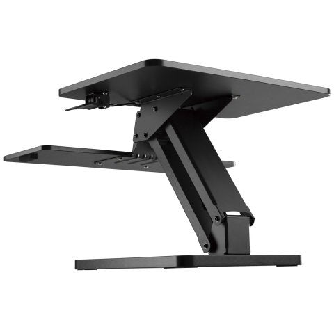 Maclean Desktop Stand for Keyboard  Monitor or Laptop  Gas Spring  Standing Up  Black  MC-882