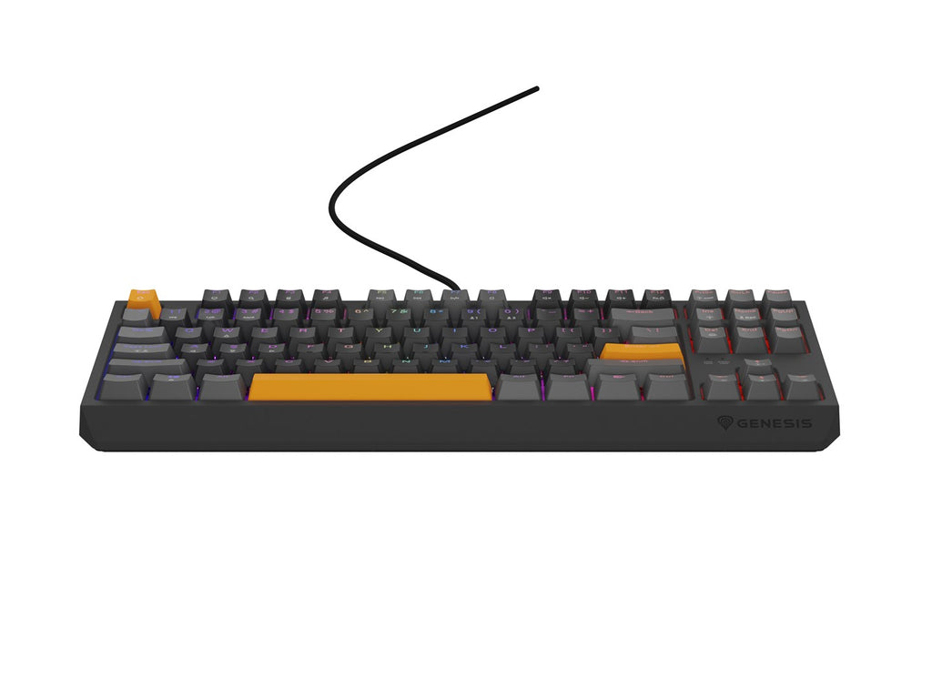GENESIS Thor 230 TKL Gaming Keyboard USB + RF Wireless + Bluetooth Black Grey Orange