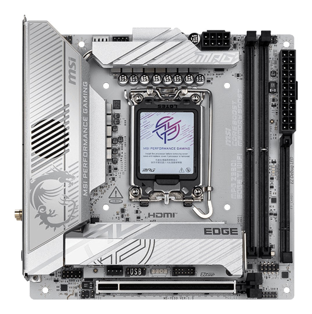 MSI MPG Z890I EDGE TI WIFI Mini-ITX Motherboard (Z890, S1851, ATX, DDR5) (7E33-001R)