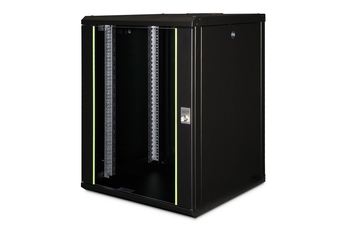 DIGITUS Wall-mounted Rack 16U 600x600 mm Black DN-19 16U-6/6-SW