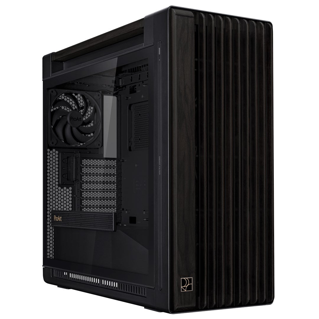 ASUS ProArt PA602 Wood Edition Midi Tower Black - EATX, 420 mm Radiator Support