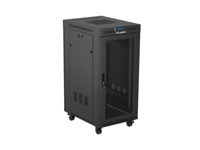Lanberg Rack Installation Cabinet 24U 600x800 Black Perforated Door