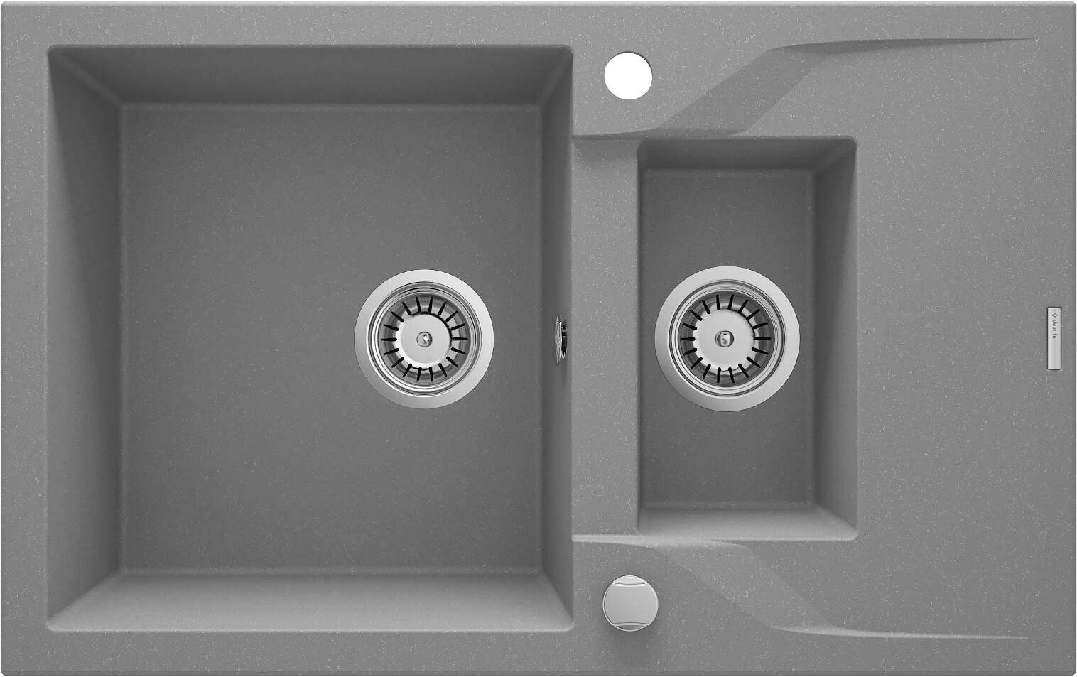 1.5-bowl granite sink with drainer