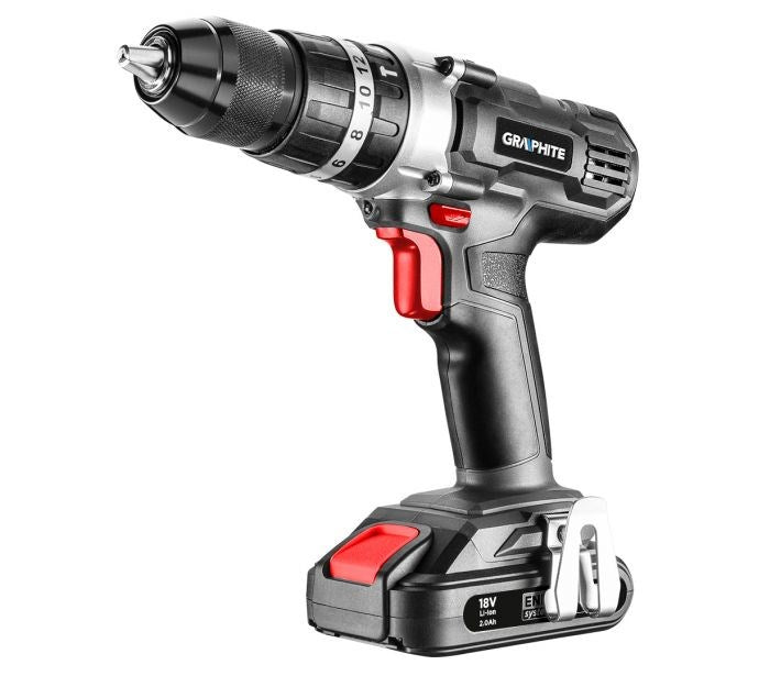 GRAPHITE Cordless Drill 58G010 - 18V, 1250 RPM, 1720 g, Keyless Chuck