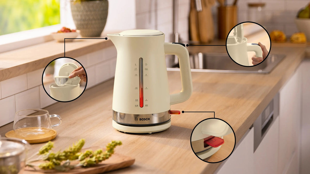 BOSCH MyMoment Electric Kettle 1.7 L 2400W Anti-Calc TWK4M227
