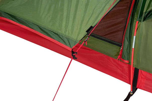 High Peak Siskin 2.0 Green  Red Pyramid tent 10184
