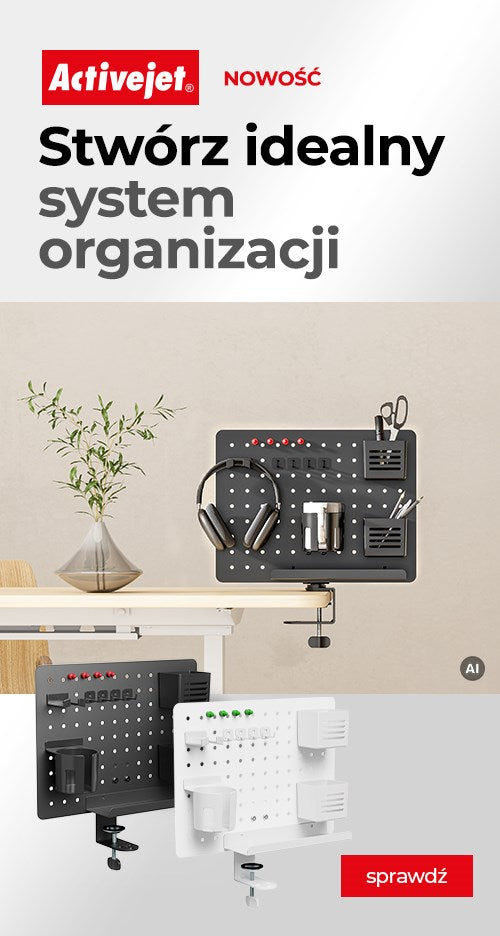 Activejet APB-002B Desk Organizer, Rotating Perforated Board, Matt Black | Model: APB-002B