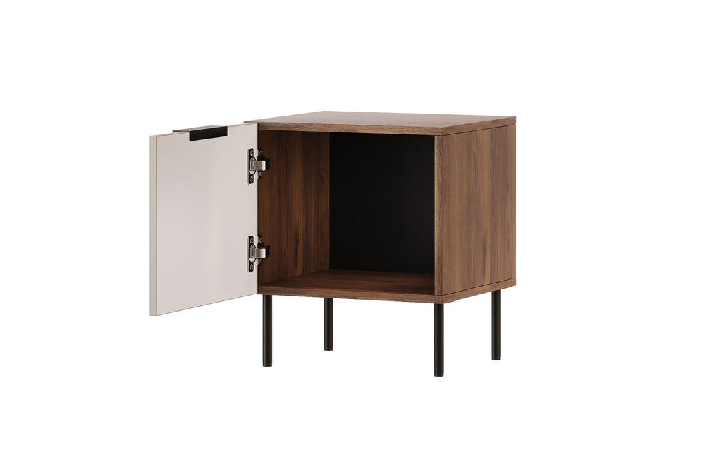 Cama Almera Bedside Cabinet 2 pcs Walnut/Cashmere 50x42x44