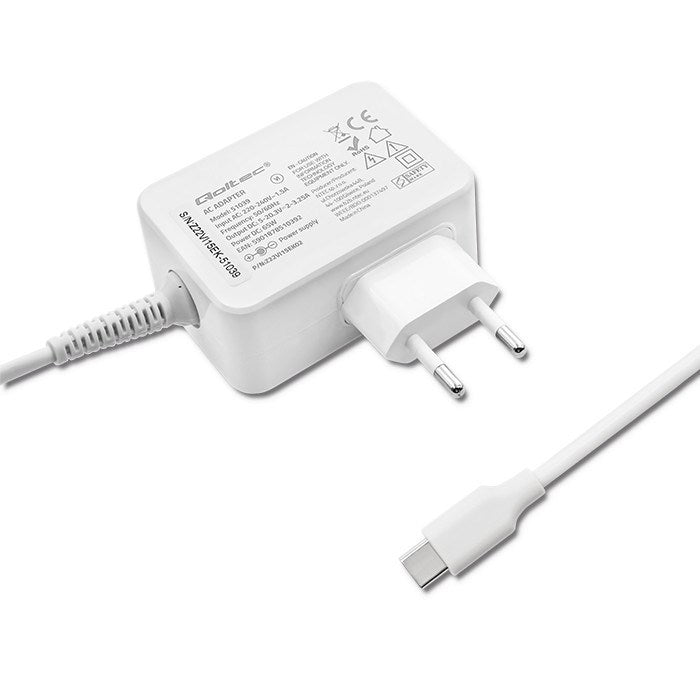 Qoltec 51039 Power Adapter 65 W White