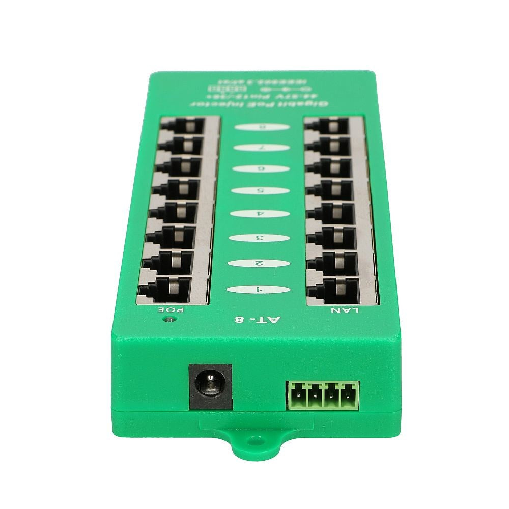 Extralink Gigabit PoE Injector 8 Port Active 802.3at/af