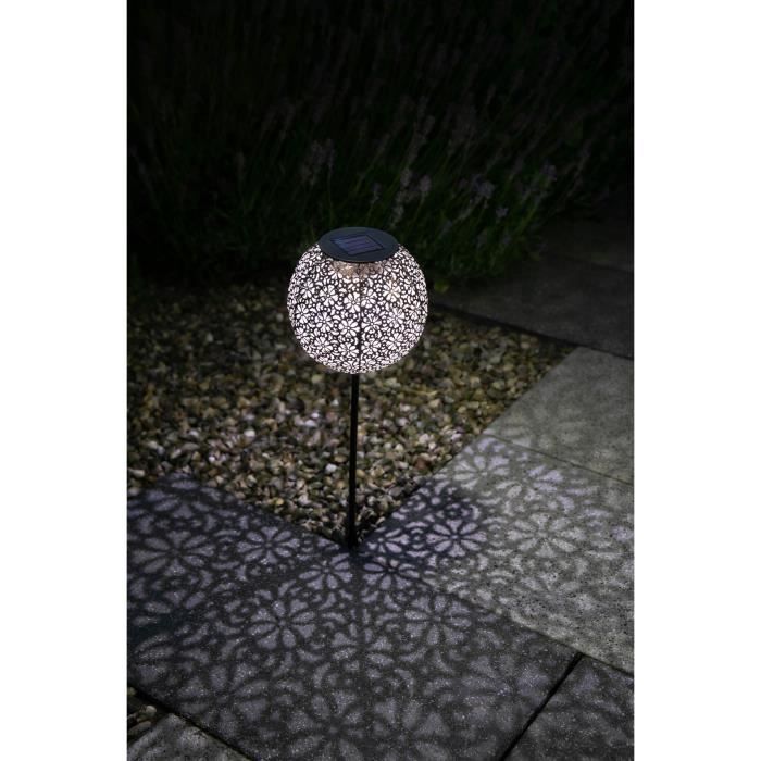GALIX Solar-Powered Metal Decoration - Retro Design - 1 White LED - 8 Hours of Illumination