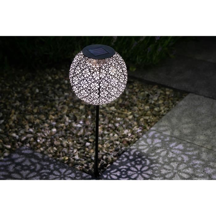 GALIX Solar-Powered Metal Decoration - Retro Design - 1 White LED - 8 Hours of Illumination