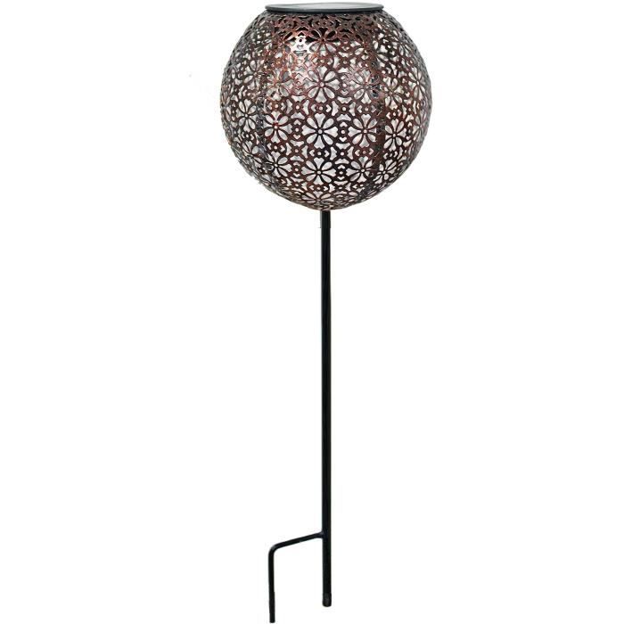 GALIX Solar-Powered Metal Decoration - Retro Design - 1 White LED - 8 Hours of Illumination