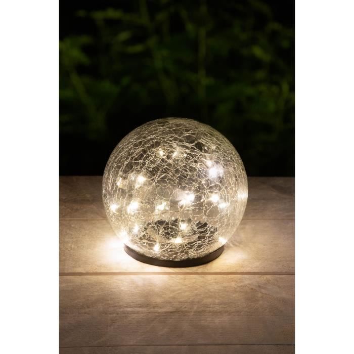 GALIX Solar Sphere - Shattered Glass Effect - Ø 15 cm - 25 White LEDs