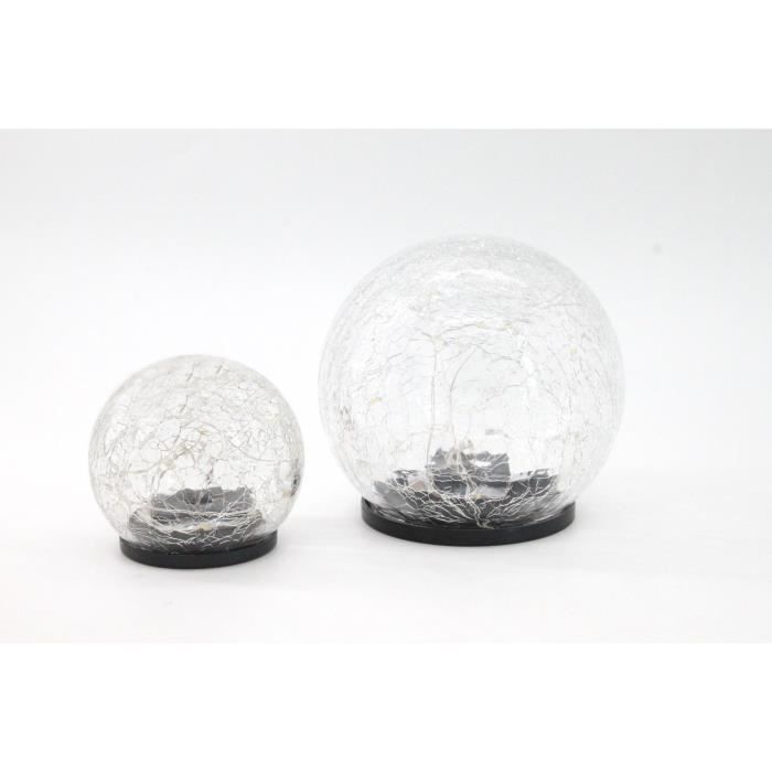 GALIX Solar Sphere - Shattered Glass Effect - Ø 15 cm - 25 White LEDs