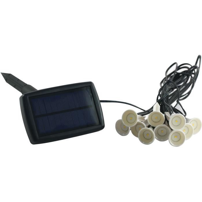 GALIX Solar String Lights - 10 White LEDs - 5 m - 0.5W - 100 Lumens