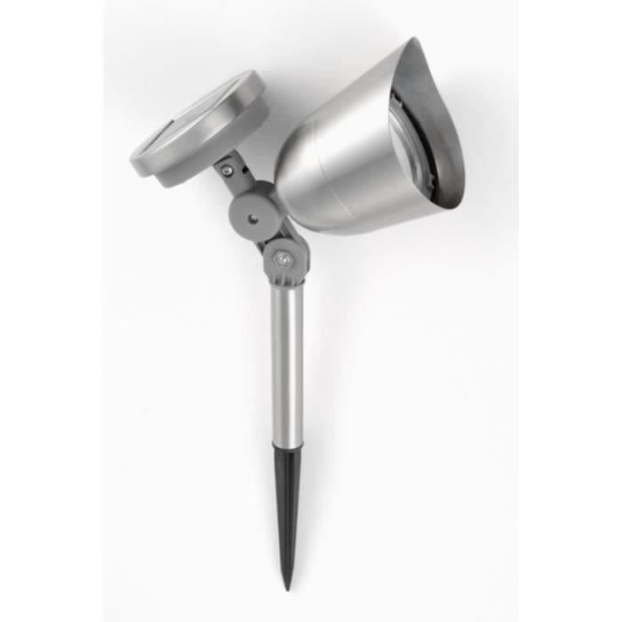 GALIX Solar Spotlight - Brushed Stainless Steel - 0.29W - 30 Lumens - Outdoor