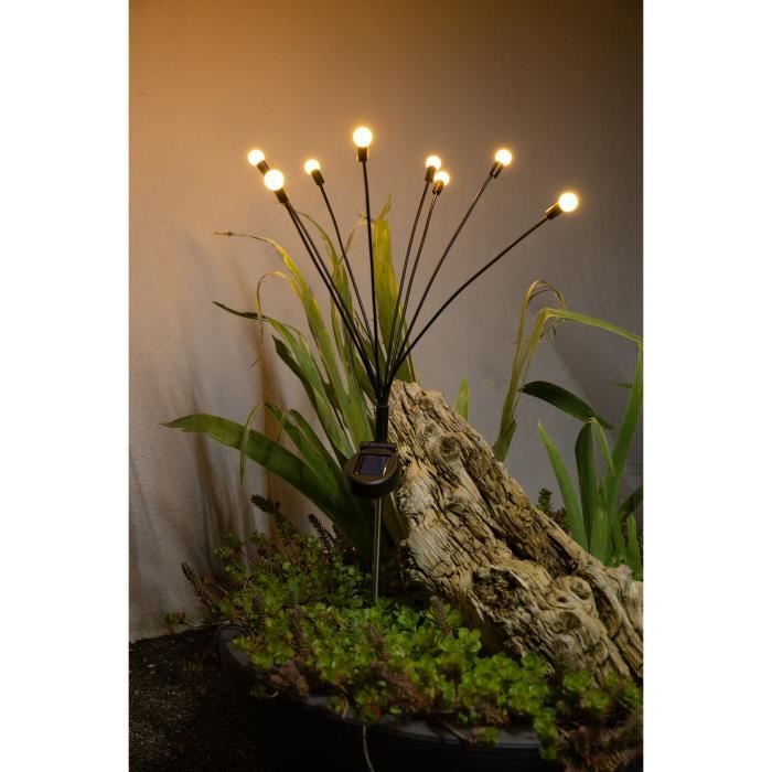 GALIX G4435 Solar Light Decoration - Bouquet Shape - 8 Warm White LEDs - H69cm