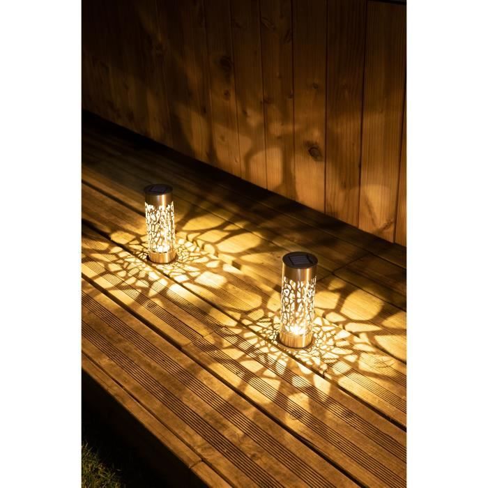 GALIX Solar Bollard G4445 - 4 Lumens - H28cm - Warm White - Surface or Ground