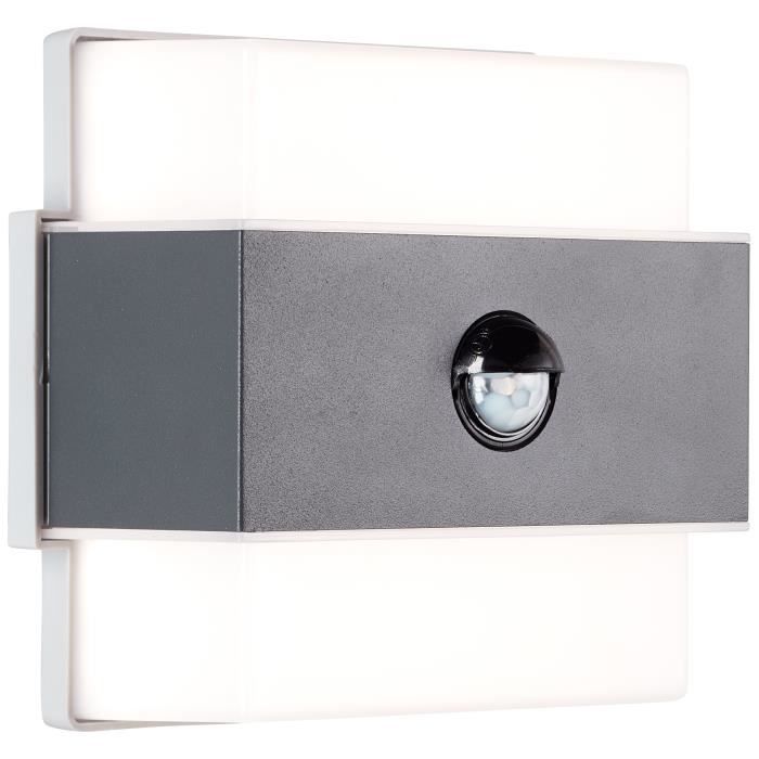 BRILLIANT Outdoor Wall Light - ARCHIE - Motion Detector - Metal & Plastic - Anthracite - Integrated LED - 7.5 W - IP44