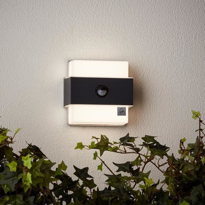BRILLIANT Outdoor Wall Light - ARCHIE - Motion Detector - Metal & Plastic - Anthracite - Integrated LED - 7.5 W - IP44