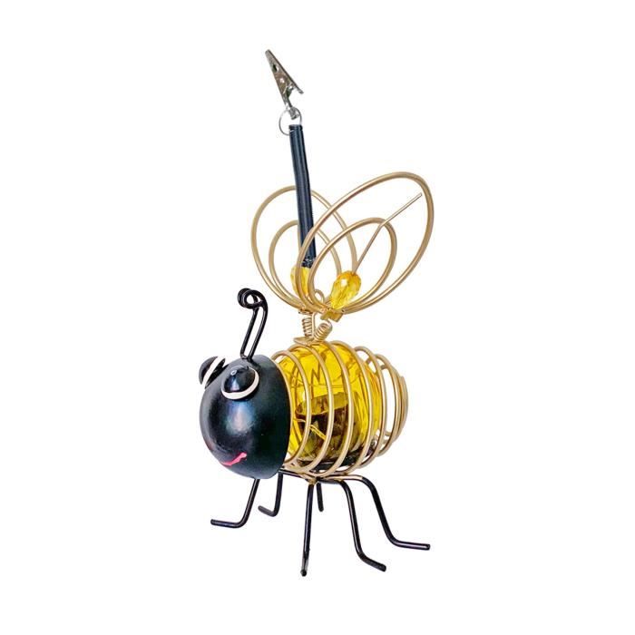 GALIX Bee Solar Lamp - 4 White LEDs - 8 Hours of Light - Metal and Glass