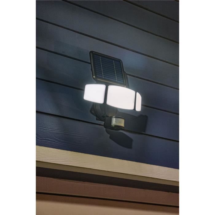 GALIX Solar Spotlight - 3-Head - 1000 Lumens - Motion Detector - Outdoor 1000LM