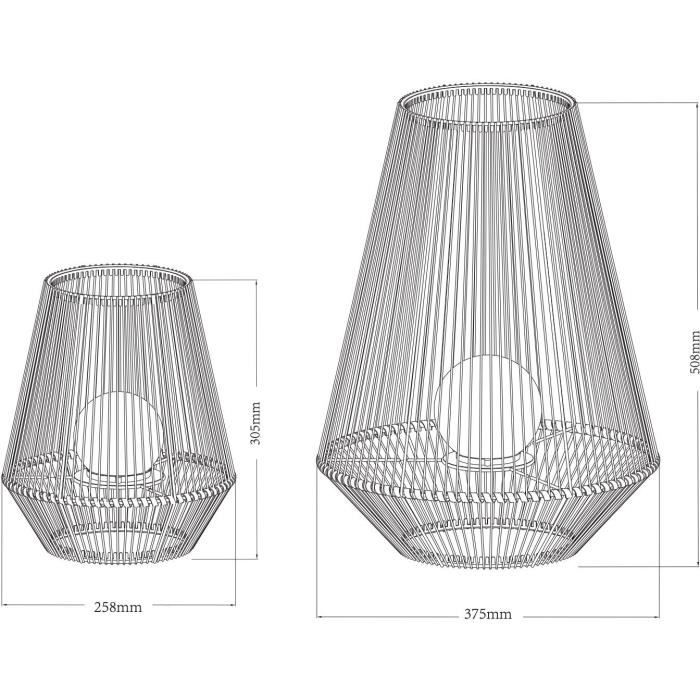 GALIX Decorative Solar Lantern with Beaded Ball - H30 - 10 Lumens - 8 Hours Illumination