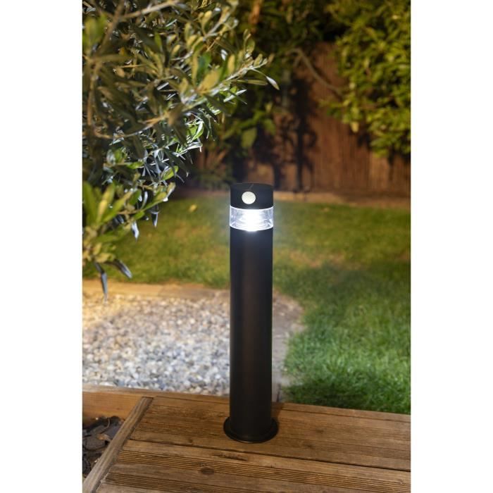 GALIX Solar Bollard - G4585C - High Brightness - Stainless Steel with Motion Sensor - H50 cm - 150 Lumens